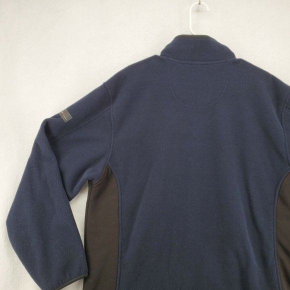 IZOD Jacket Men's Long Sleeve Full Zip High Neck Elastic at Waist/Wrists Blue L - Picture 10 of 12